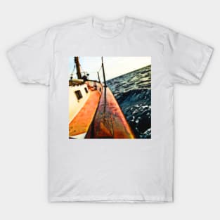 Sailboat in Rough Water T-Shirt